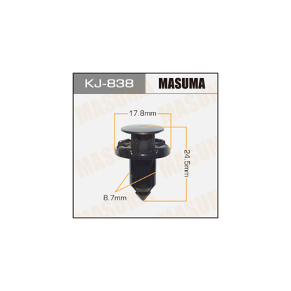 Клипса пластм. крепёжная №8  9mm KJ838 Masuma (фото №1)