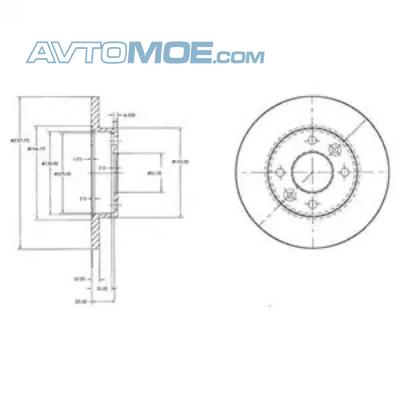 Диск тормозной передний BG2217 Delphi (фото №1)