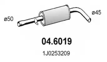 Глушитель (средняя часть) 046019 Asso (фото №1)